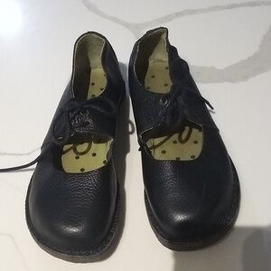 Gudrun Sjoden Black Mary Jane Shoes Sz 36 / US 6 Cottage Core, artsy, Minimalist